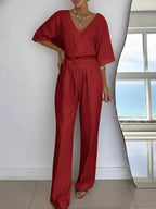 Women's Linen And Cotton Jumpsuit