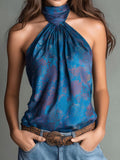 Stylish And Elegant Floral Print Sleeveless Top