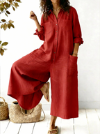 Women's Casual Cotton Jumpsuit