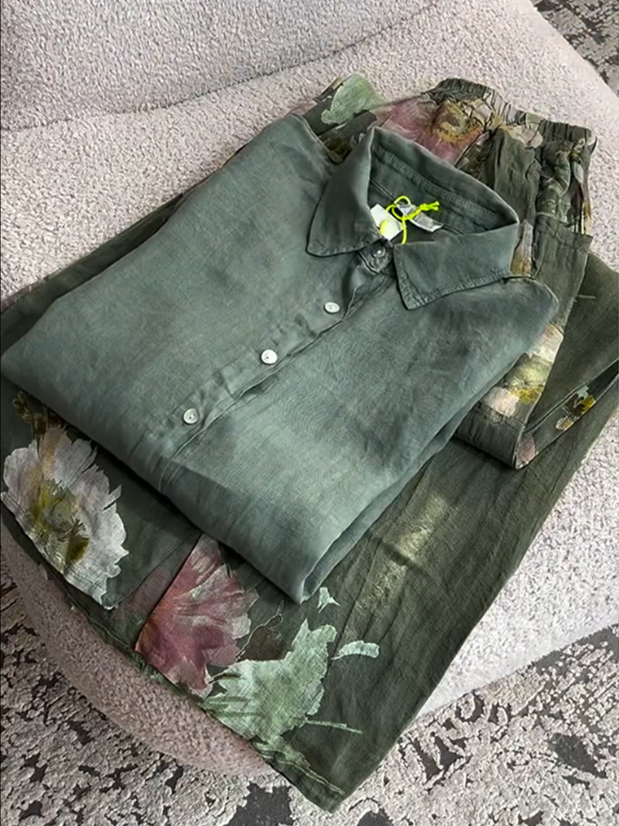 Women's Cotton and Linen Casual Shirt