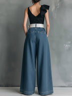 Women's High-waisted Casual Loose-fitting Wide-leg Jeans