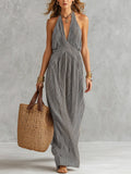 Women's Striped Art Casual Stylish Comfortable Cotton Linen Dress