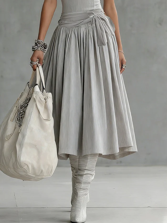 Stylish Casual Color-blocked Ribbed Stretch Midi Dress