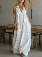 Women's Casual Sleeveless Loose Pocket Dress