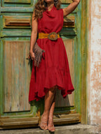 Loose And Cozy Linen And Cotton Sleeveless Dress