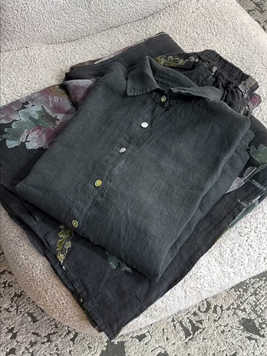 Women's Cotton and Linen Casual Shirt