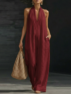 Minimalist And Elegant Cozy Linen Jumpsuit