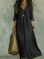 Romantic Ruffled Collar Denim Dress