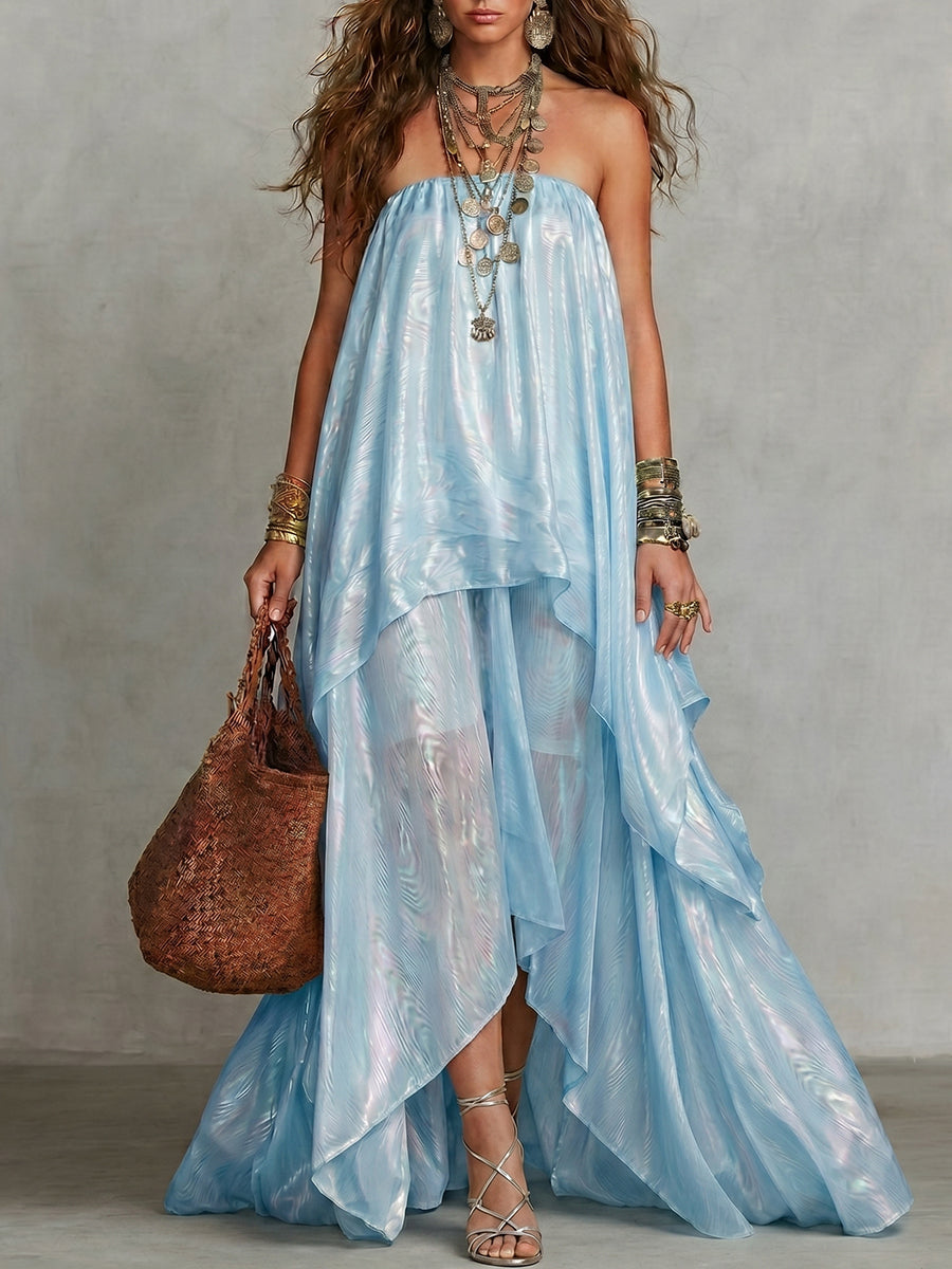 Women's Elegant Strapless Loose-fit Dress