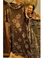 Loose And Comfortable Floral Print Linen And Cotton Dress