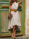 Loose And Cozy Linen And Cotton Sleeveless Dress