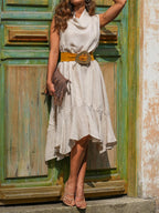 Loose And Cozy Linen And Cotton Sleeveless Dress