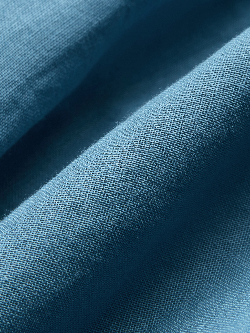 (SIZE:XS-XXL)Maxi Linen Dress, Long Sleeve, Stand Collar, Button Down, Cottagecore, Linen Blend, Blue