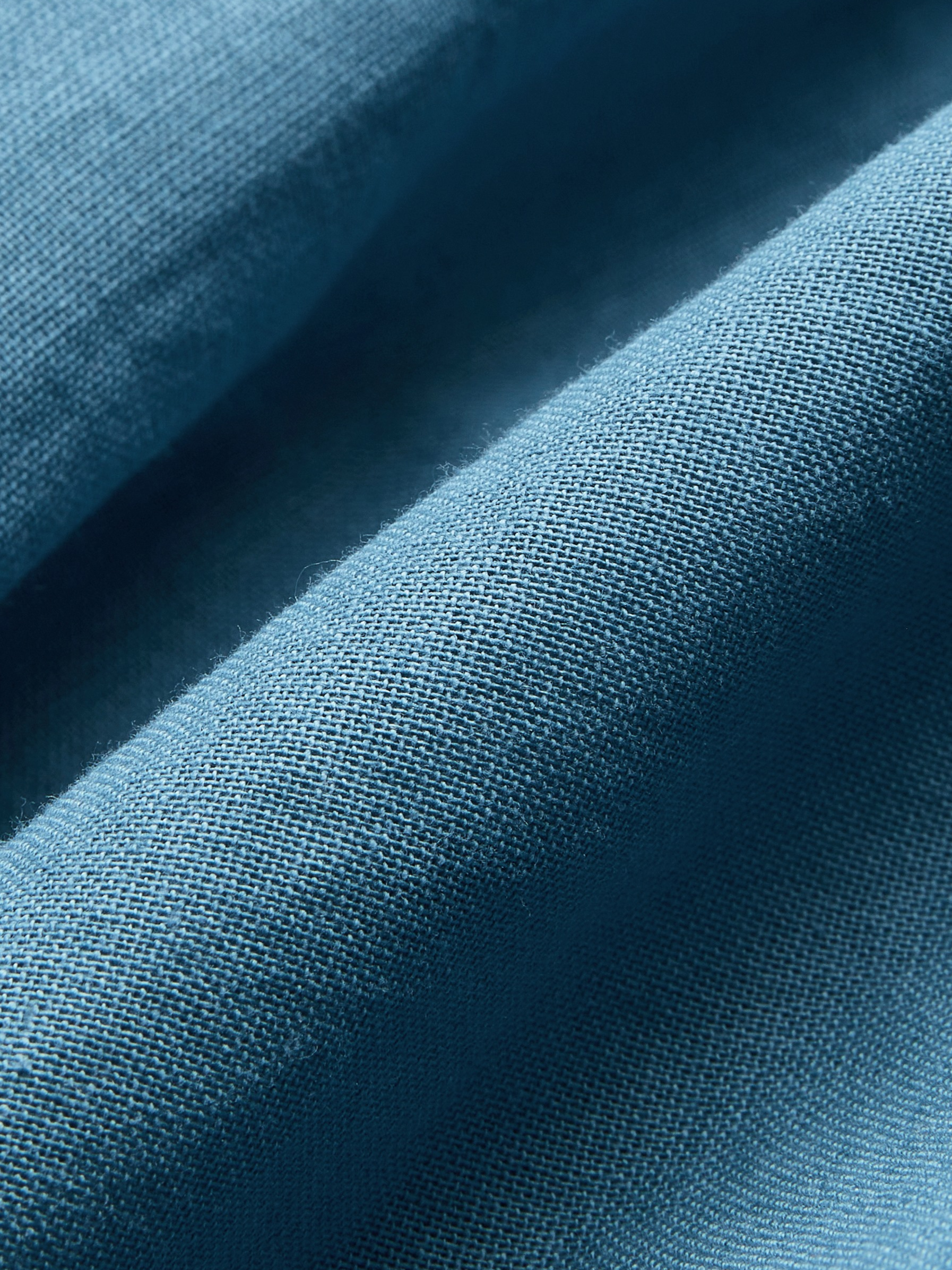 (SIZE:XS-XXL)Maxi Linen Dress, Long Sleeve, Stand Collar, Button Down, Cottagecore, Linen Blend, Blue