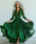 Retro loose contrast color skirt e7be