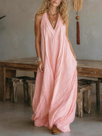 Women's Casual Sleeveless Loose Pocket Dress