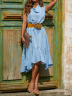 Loose And Cozy Linen And Cotton Sleeveless Dress